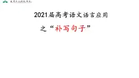 2022届高考语文复习之补写句子 课件38张