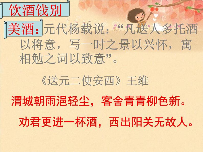 2022届高考专题复习:送别诗鉴赏以及写作中的诗词化用 课件42张第6页