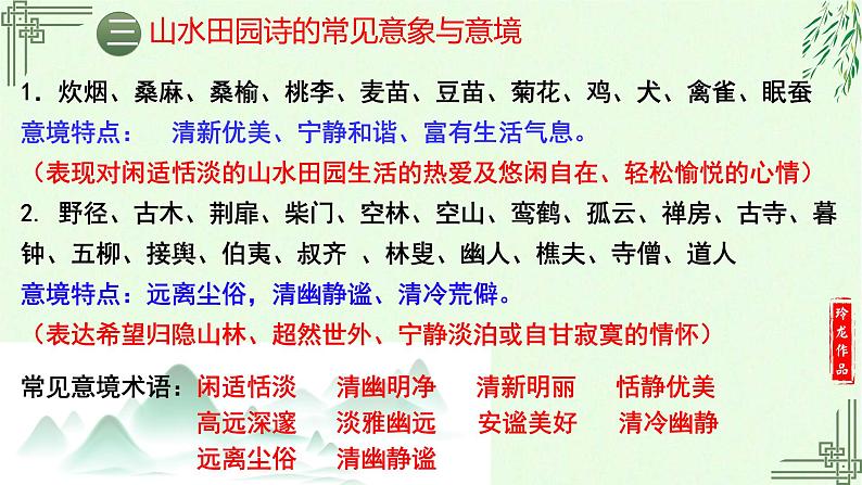 2022届高考专题复习 山水田园诗鉴赏 课件28张第6页