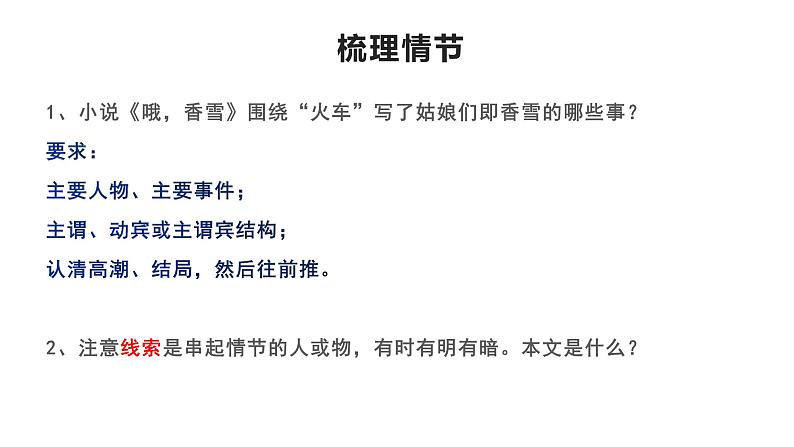高中语文部编版必修上册课件06 教学课件_哦,香雪2第5页