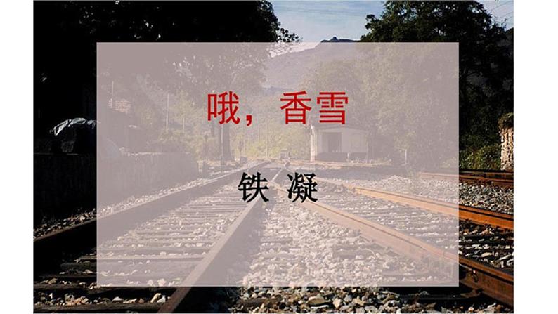 高中语文部编版必修上册课件03 教学课件_哦,香雪4第1页