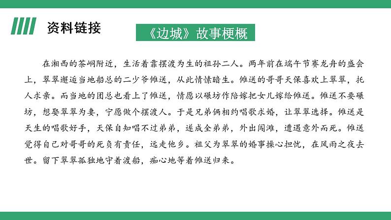 部编版高中语文选择性必修下册 教学课件_边城(节选)(第1课时)第7页