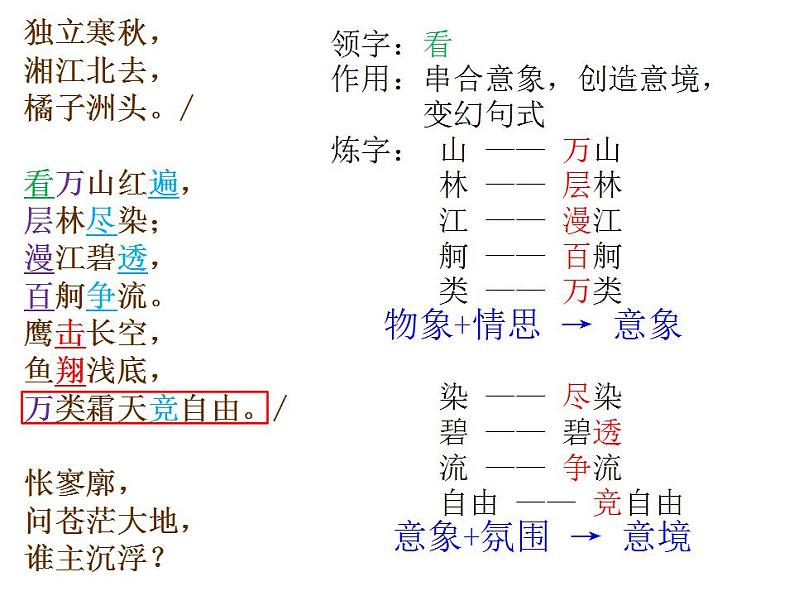 高中语文新教材 沁园春长沙 优秀课件07