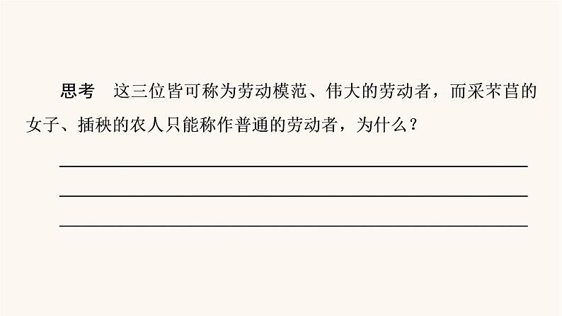 人教统编版高中语文必修上册第2单元劳动光荣实用性阅读与交流进阶2任务1光荣的劳动杰出的贡献课件第6页