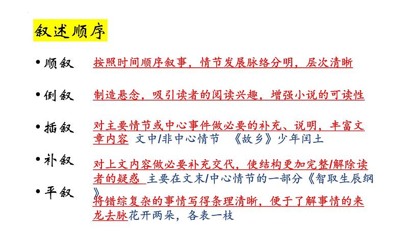 2023届高考语文一轮复习:分析小说的情节手法课件15张07