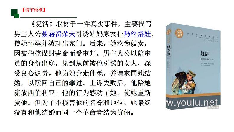 统编版高中语文选择性必修上册9《复活(节选)》课件(29页PPT)06