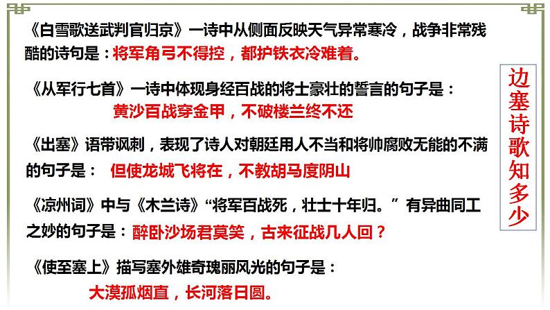 2023届高考语文专题复习:边塞诗鉴赏 课件22张第2页