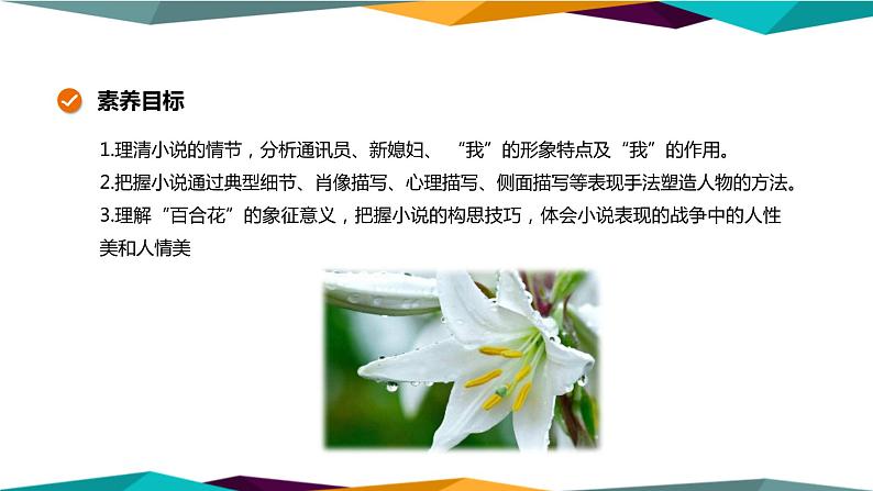 高中语文必修上册 3《 百合花 》课件PPT第2页