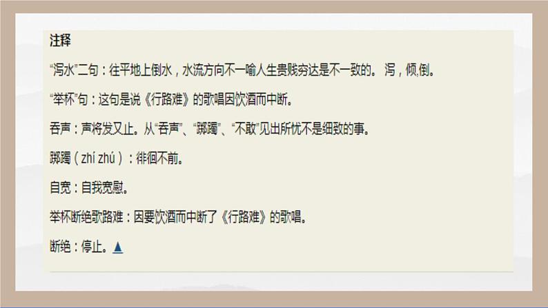 古诗词诵读《拟行路难》 课件(25张)2022-2023学年 高中语文统编版选择性必修下册第5页