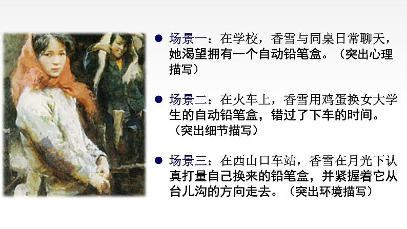 哦,香雪 同步课件 高中语文部编版必修上册第7页