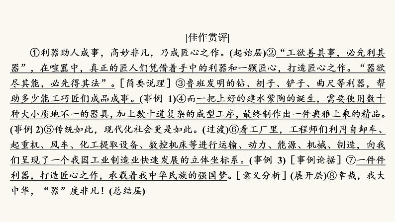 高考语文二轮复习写作专题45完全段的写作PPT课件07