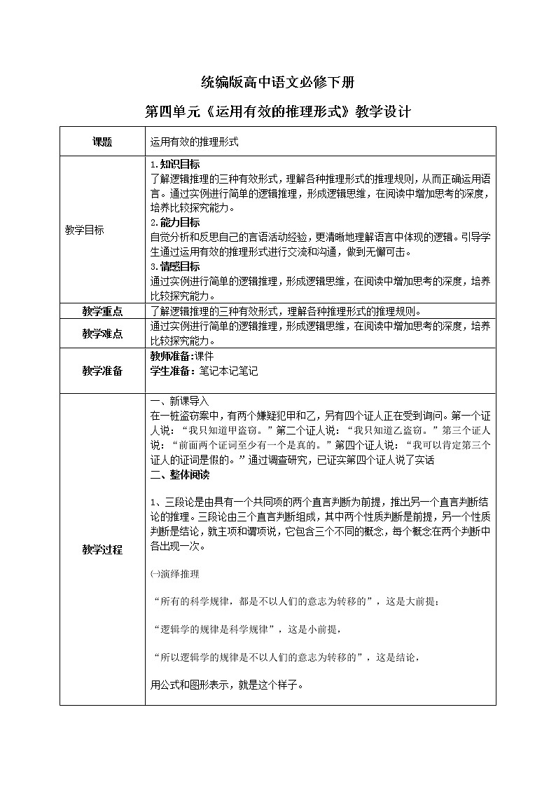 1.4.2《运用有效的推理形式》课件+教案+练习01