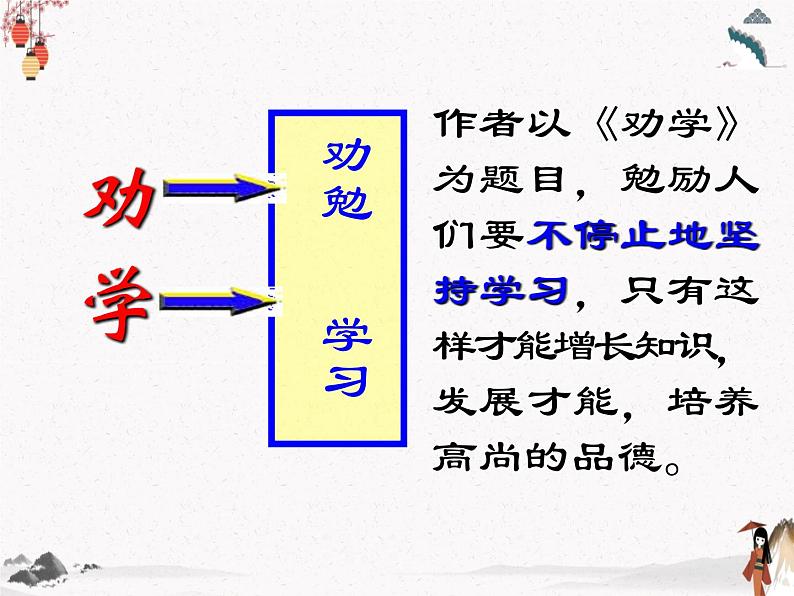 人教统编版高中语文必修 上册 第六单元10.1 《劝学》 课件+教案05