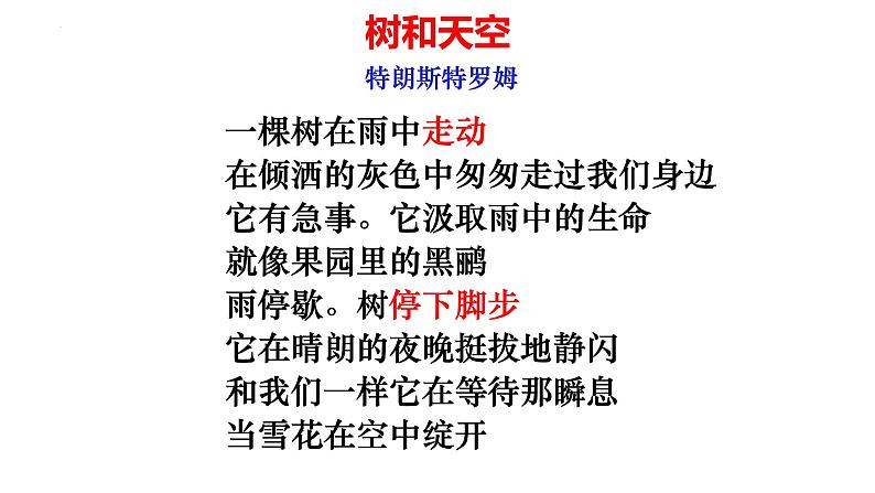 2022-2023学年统编版高中语文选择性必修中册13.4《树和天空》课件15张06