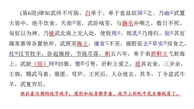 2022-2023学年统编版高中语文选择性必修中册10.《苏武传》课件05