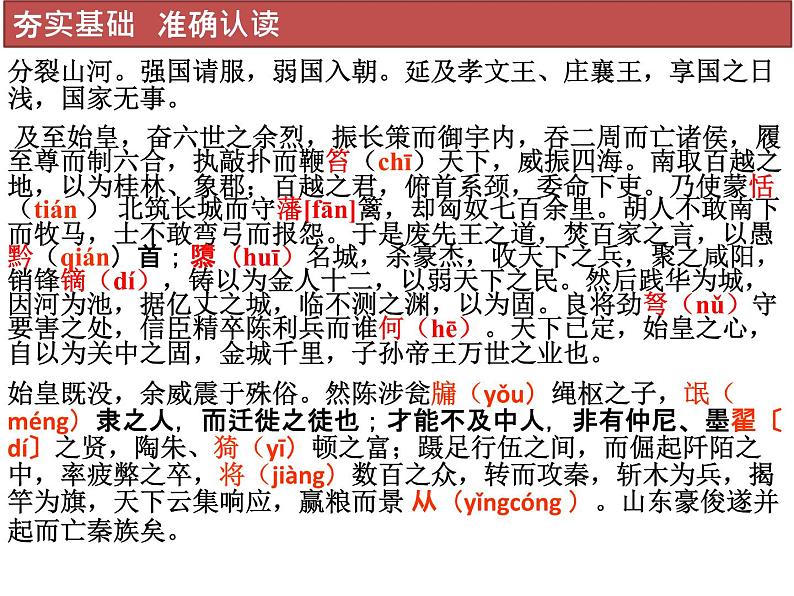 统编版高中语文选择性必修中册--第三单元 11贾谊《过秦论》课件第7页