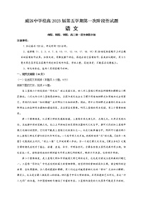 四川省内江市威远中学校2022-2023学年高三上学期第一次阶段性考试语文试题（含答案）