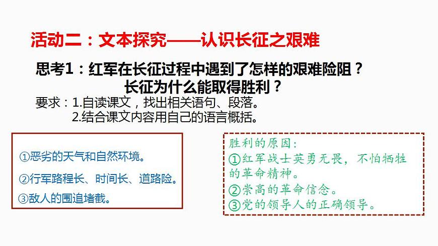 2022-2023學年統(tǒng)編版高中語文選擇性必修上冊2.1《長征勝利萬歲》課件第8頁