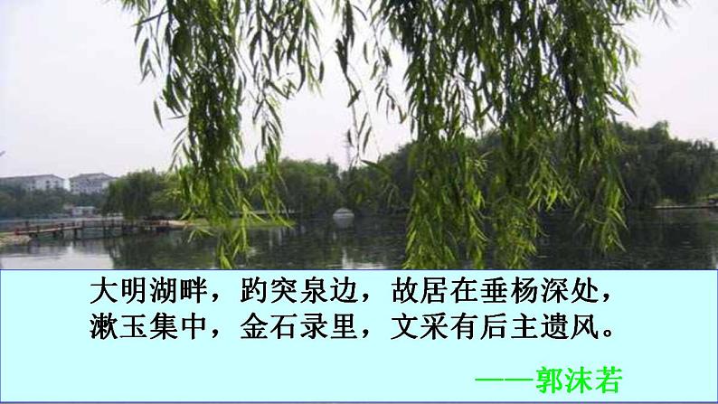 2022-2023学年统编版高中语文必修上册9.3《声声慢(寻寻觅觅)》课件第1页