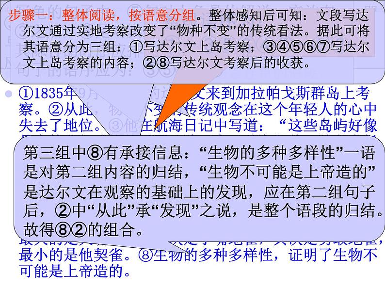 2023届高考语文一轮复习:语句排序题解题思路与技巧 课件第8页