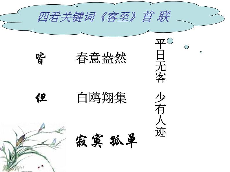 2021-2022学年统编版高中语文选择性必修下册古诗词诵读《客至》课件第7页