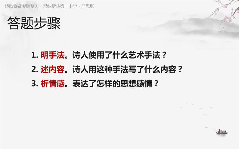 2023届高考复习之古代诗歌鉴赏-5鉴赏诗歌的艺术手法(下)课件第7页