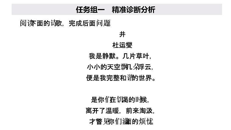 【最新版】23届语文新高考二轮专题之任务群组4 文学类文本阅读(现代诗歌)【同步课件】第2页