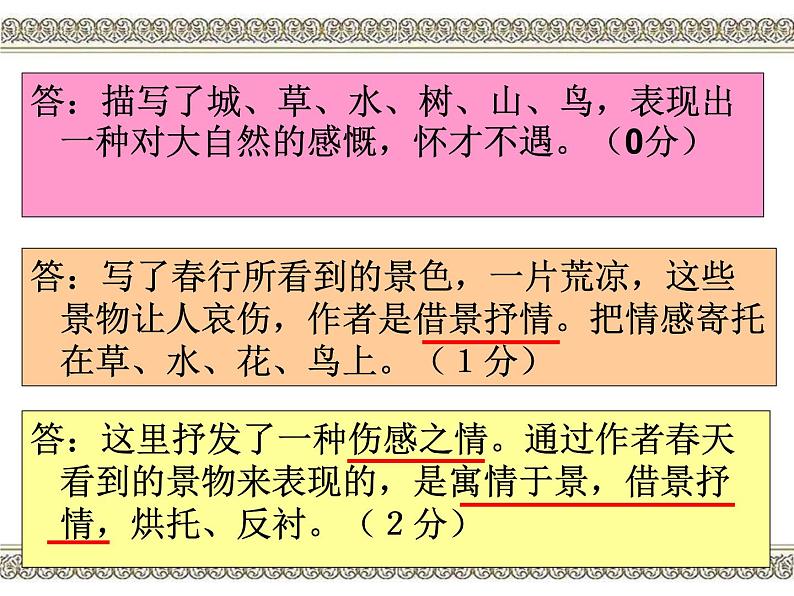 2023届高考语文复习-鉴赏古代诗歌的手法(表达技巧) 课件第3页
