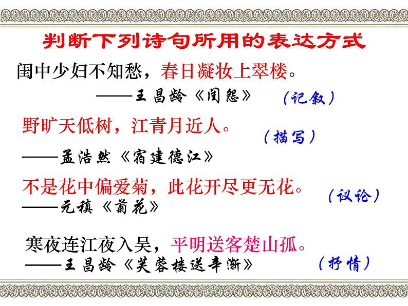 2023届高考语文复习-鉴赏古代诗歌的手法(表达技巧) 课件第7页
