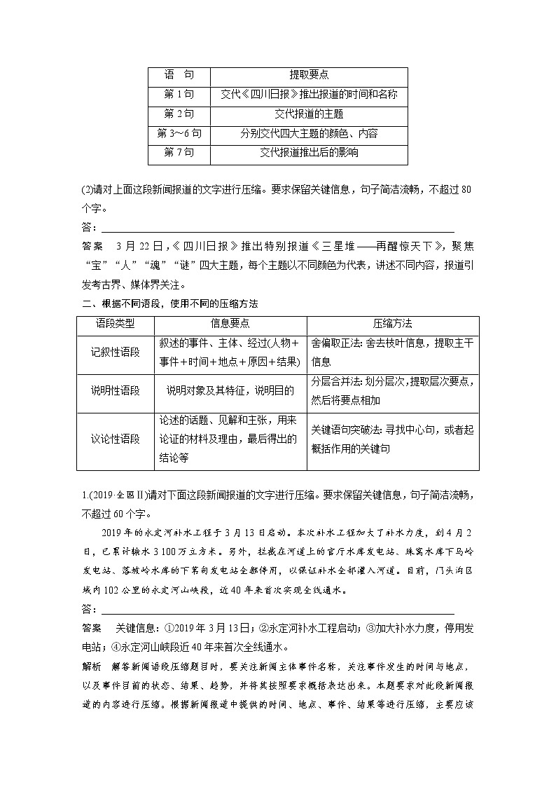 (新高考)高考语文二轮复习第1部分 语言策略与技能 课时11 掌握压缩方法和带句式概括-精读语段,掌握方法 (含详解)第3页