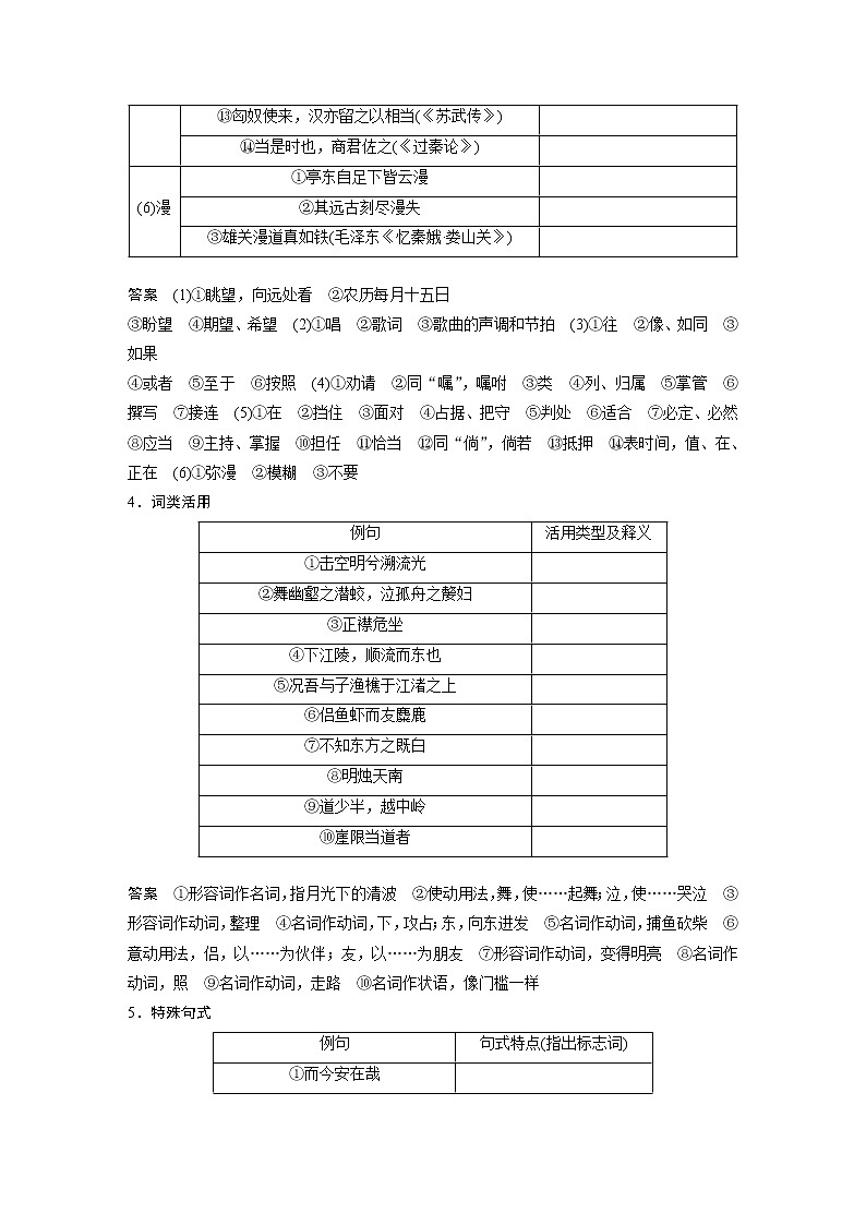 (新高考)高考语文二轮复习第2部分 教材文言文复习 课时19 《赤壁赋》《登泰山记》 (含详解)第3页
