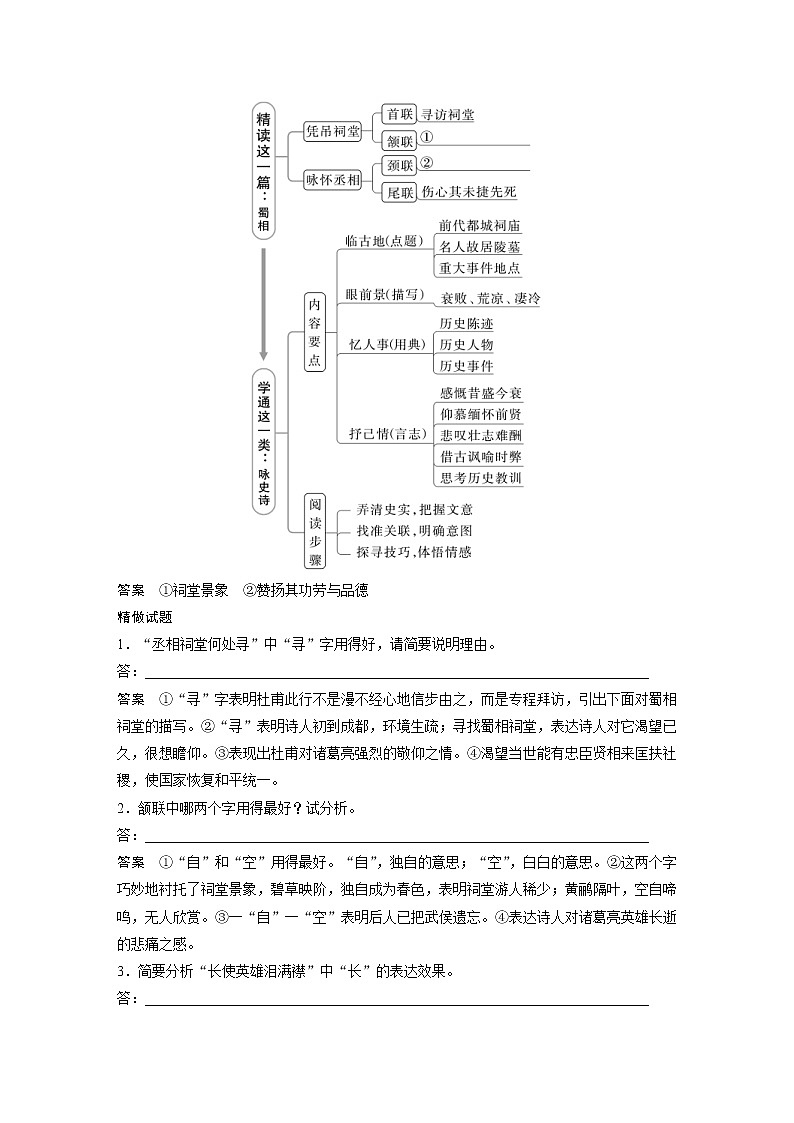 (新高考)高考语文二轮复习第4部分 古诗词阅读与鉴赏 课时44 赏析语言之炼字与语言风格-精微品“字”,整体赏“格” (含详解)第3页