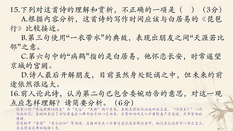 2023届高考专题复习:诗歌鉴赏 课件第8页
