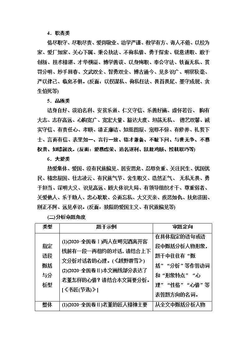 (新高考)高考语文一轮复习3.3.3《小说的形象》教案第2页