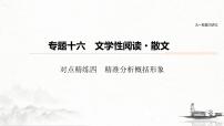 (全國(guó)版)高考語(yǔ)文一輪復(fù)習(xí)課件第6部分 專題16 對(duì)點(diǎn)精練四 精準(zhǔn)分析概括形象 (含詳解)