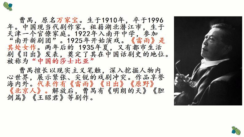 2021—2022学年统编版高中语文必修下册5《雷雨(节选)》课件06