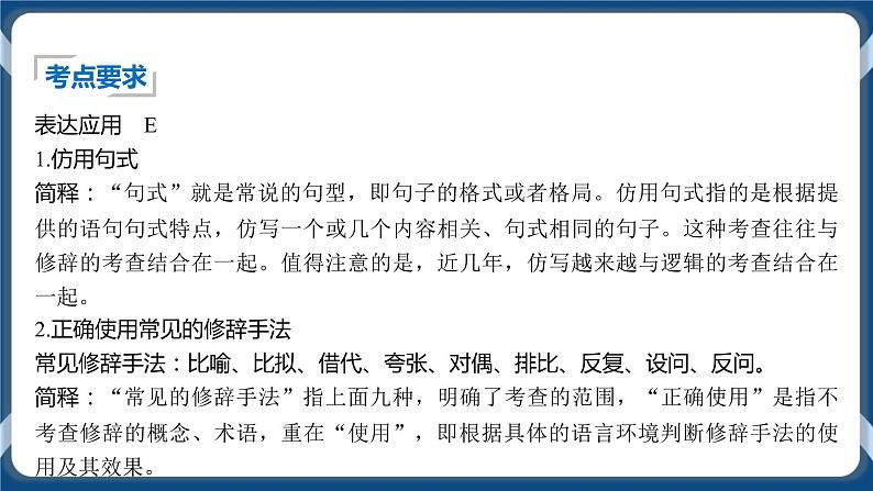 2021年高考语言文字应用一轮复习专题六:仿写句子(课件)第3页
