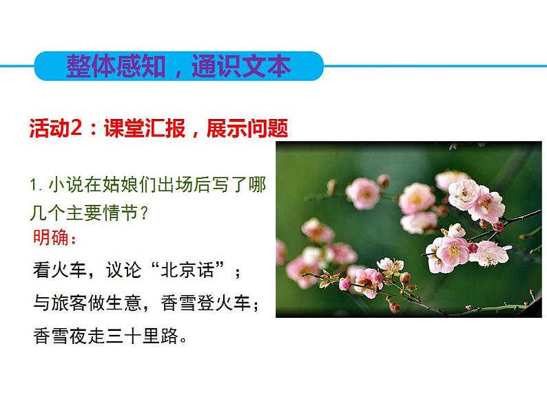 2022-2023学年统编版高中语文必修上册3.2《哦,香雪》课件第8页