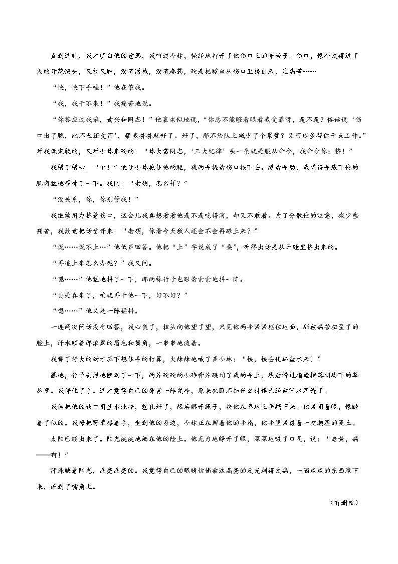 【高考真题解密】高考语文真题题源——专题08《文学类文本阅读之赏析作品的人物形象》母题解密(全国通用)(原卷卷)第2页