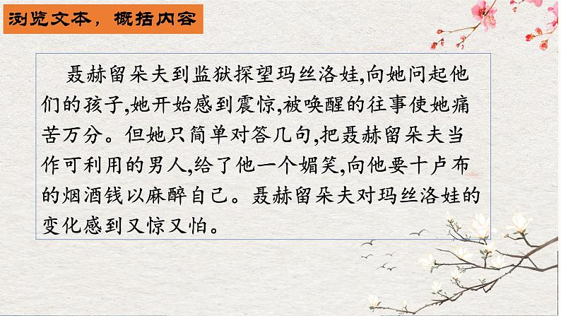 09 复活(节选)-2021-2022学年高二语文同步课件+教案(统编版选择性必修上册)第6页