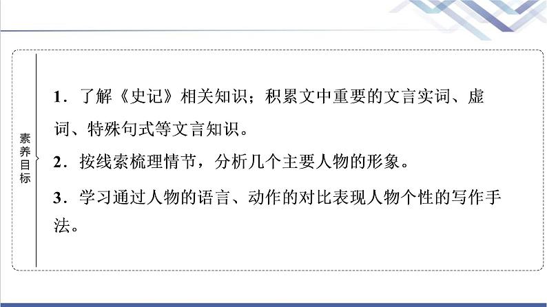 人教统编版高中语文必修下册第1单元进阶1第3课鸿门宴课件第2页