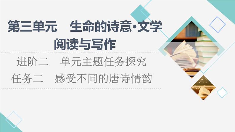 人教统编版高中语文必修上册第3单元进阶2任务2感受不同的唐诗情韵课件+学案01