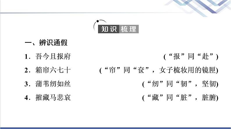 人教统编版高中语文选择性必修下册第1单元进阶1第2课孔雀东南飞并序课件第5页