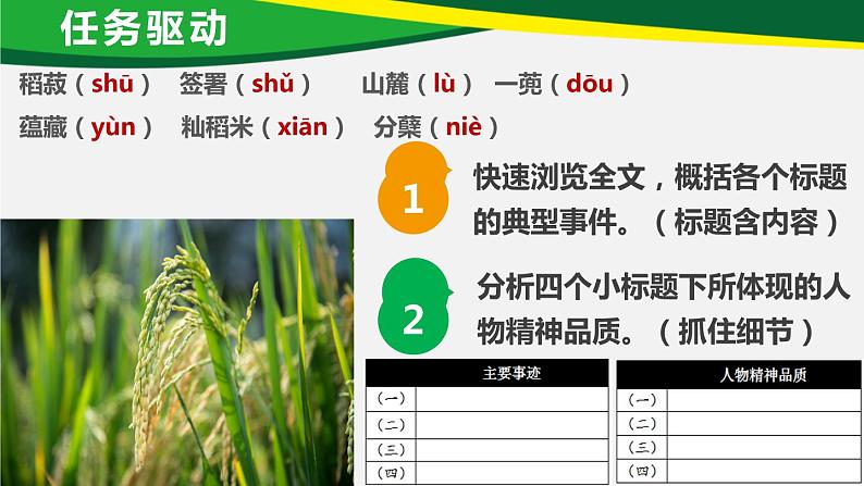 4《喜看稻菽千重浪》《心有一团火,温暖众人心》课件2022-2023学年统编版高中语文必修上册06