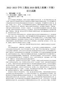 重庆市南开中学2022-2023学年高三语文上学期11月期中考试试题（Word版附答案）