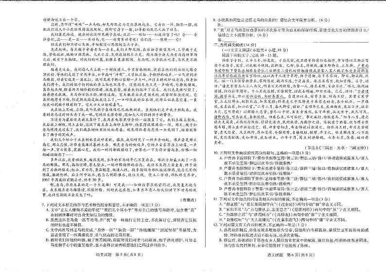 河南省安阳市2022-2023学年高三上学期期中考试语文试卷第3页