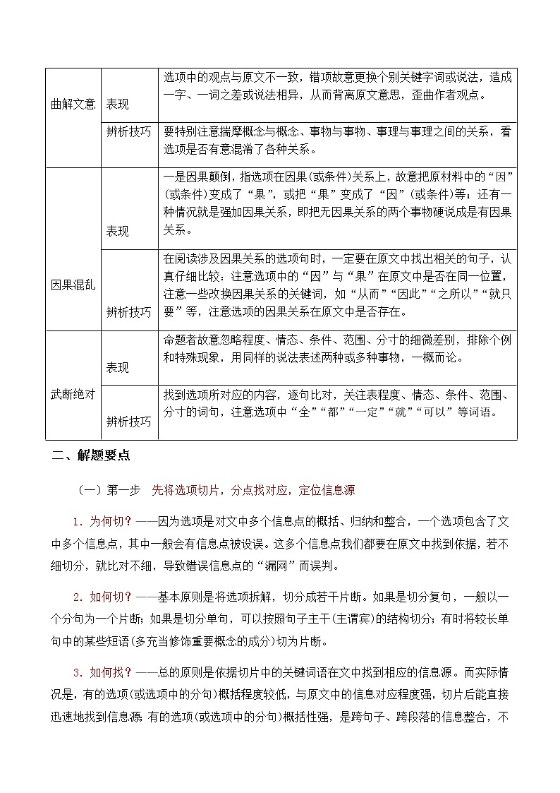 2023届高考语文二轮复习教案 论述类文本阅读3——内容理解与分析(题型) 例题分析第3页
