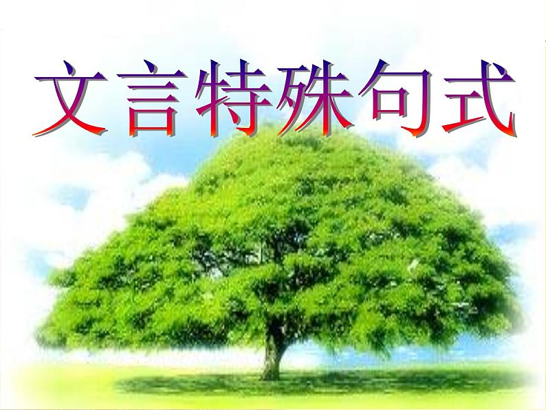 2023届高考语文复习:文言特殊句式 课件01