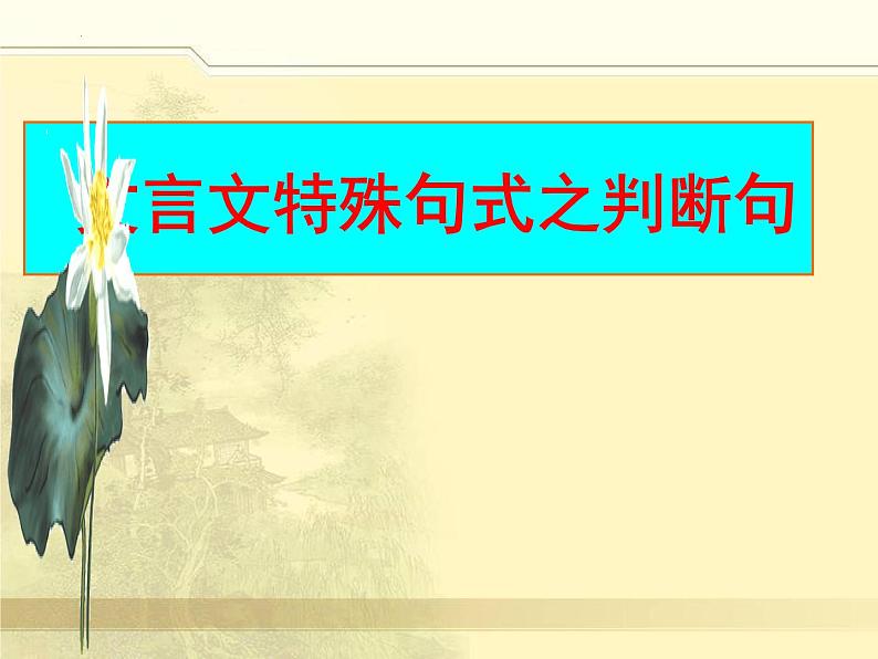 2023届高考语文复习:文言特殊句式 课件03