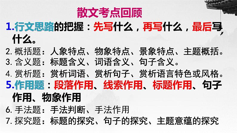 2023届高考语文复习:散文阅读复习之结构谋篇课件第2页